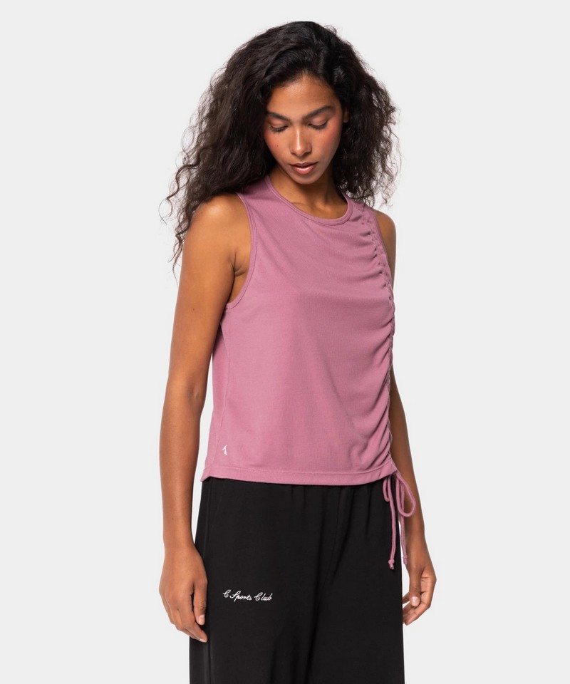 CARPATREE TANK TOP RUCHING PINK