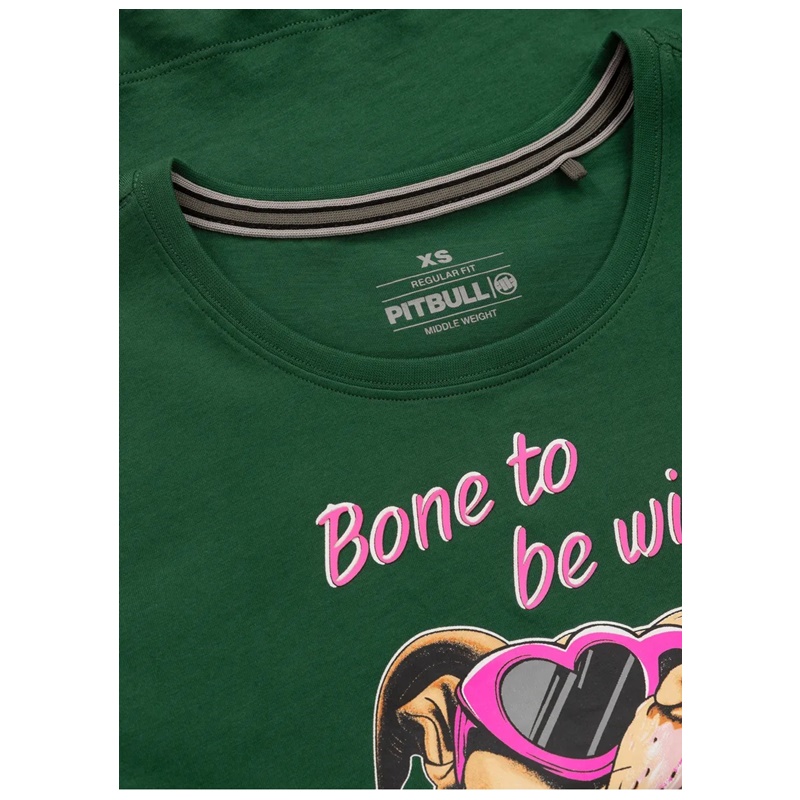PIT BULL KOSZULKA DAMSKA SUNGLASSES DOG GREEN 