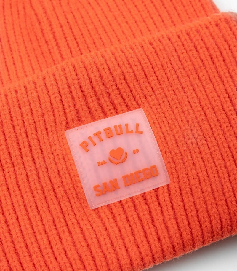 PIT BULL CZAPKA ZIMOWA LOVE PB FLUO ORANGE