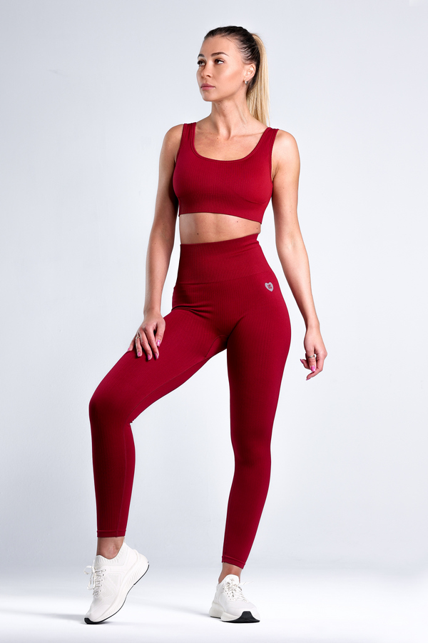 MAKE US STRONG LEGGINSY SUNSET BOULEVARD BORDO