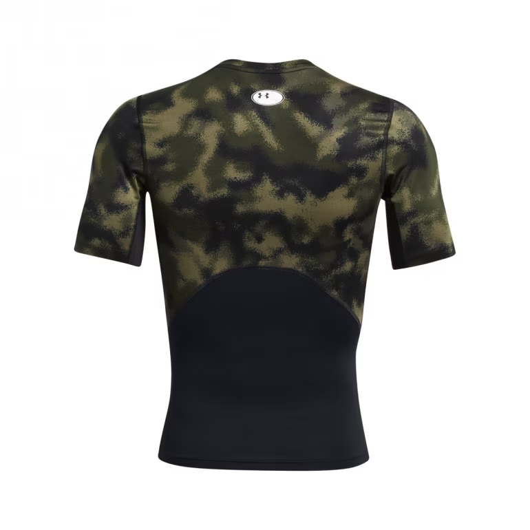 UNDER ARMOUR KOSZULKA HeatGear COMPRESSION PRINTED CAMO KHAKI