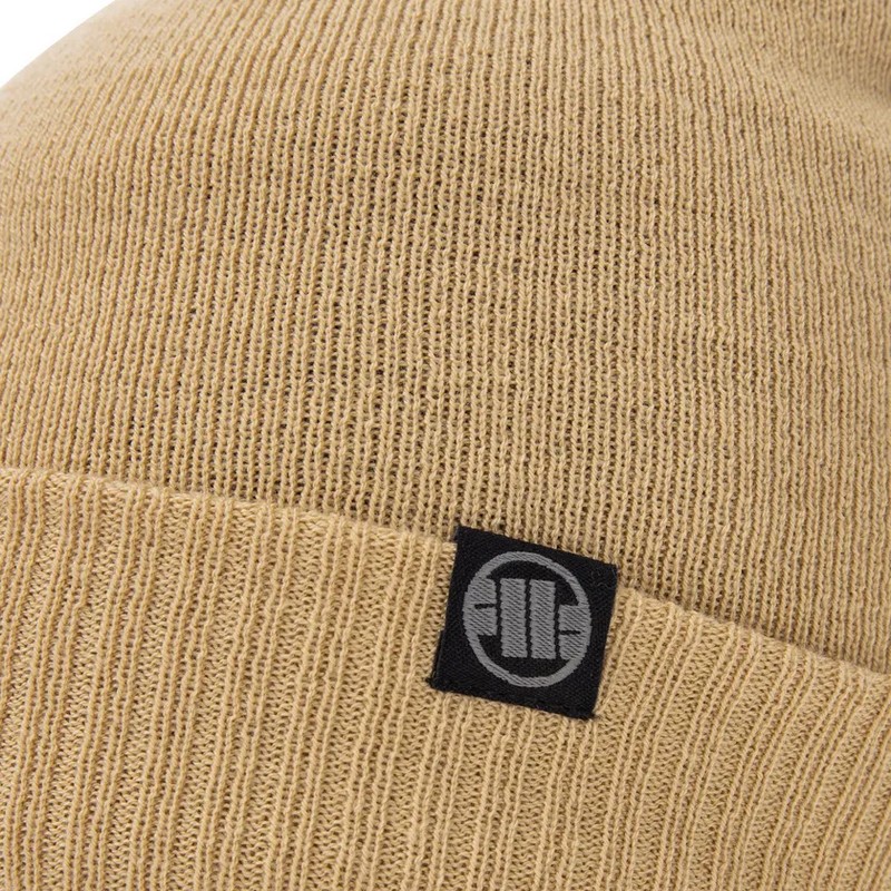 PIT BULL CZAPKA ZIMOWA BEANIE BUBBLE SMALL LOGO SAND