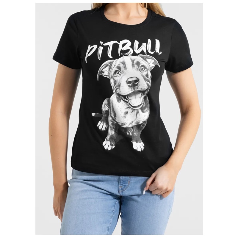 PIT BULL KOSZULKA DAMSKA PUPPY CZARNA