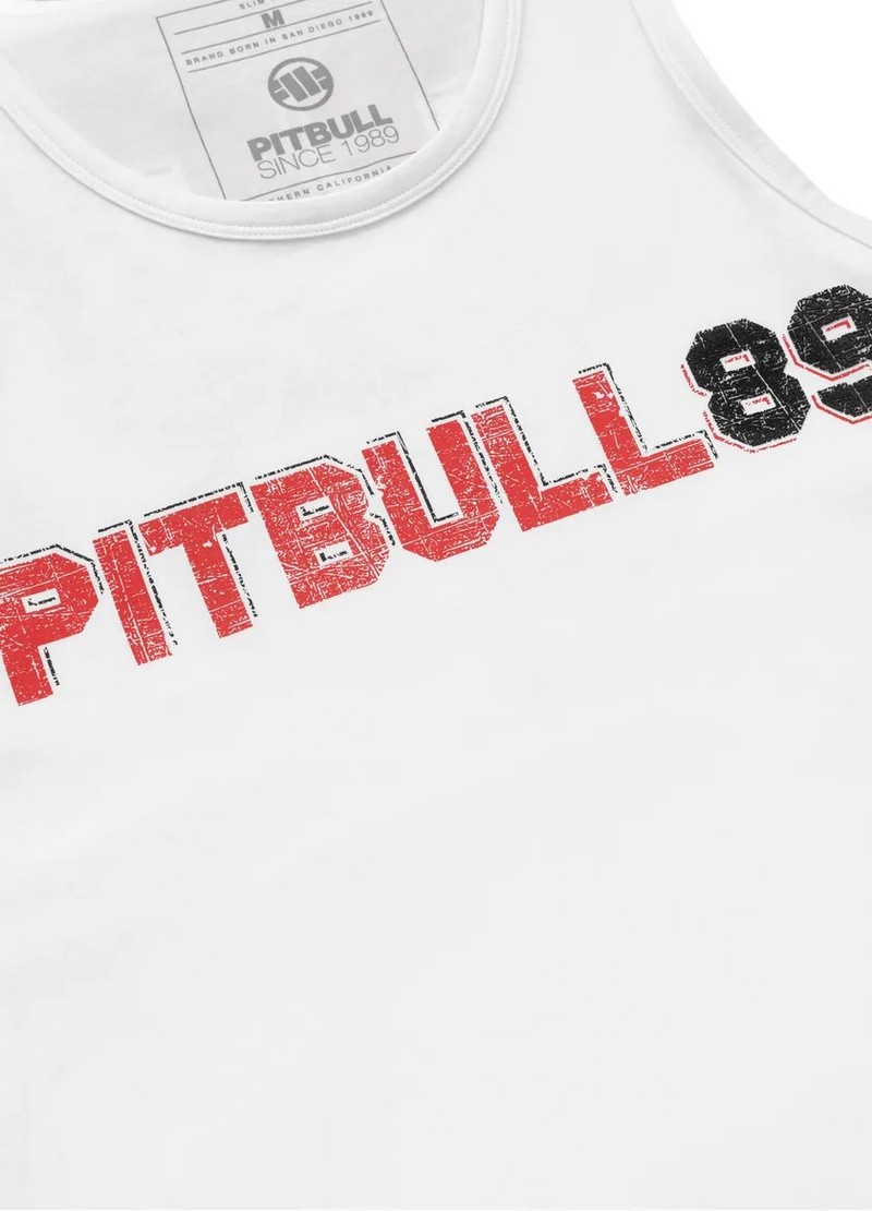 PIT BULL TANK TOP DOG 89 WHITE