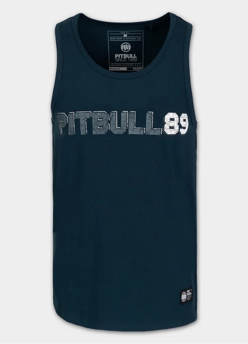 PIT BULL TANK TOP DOG 89 NAVY