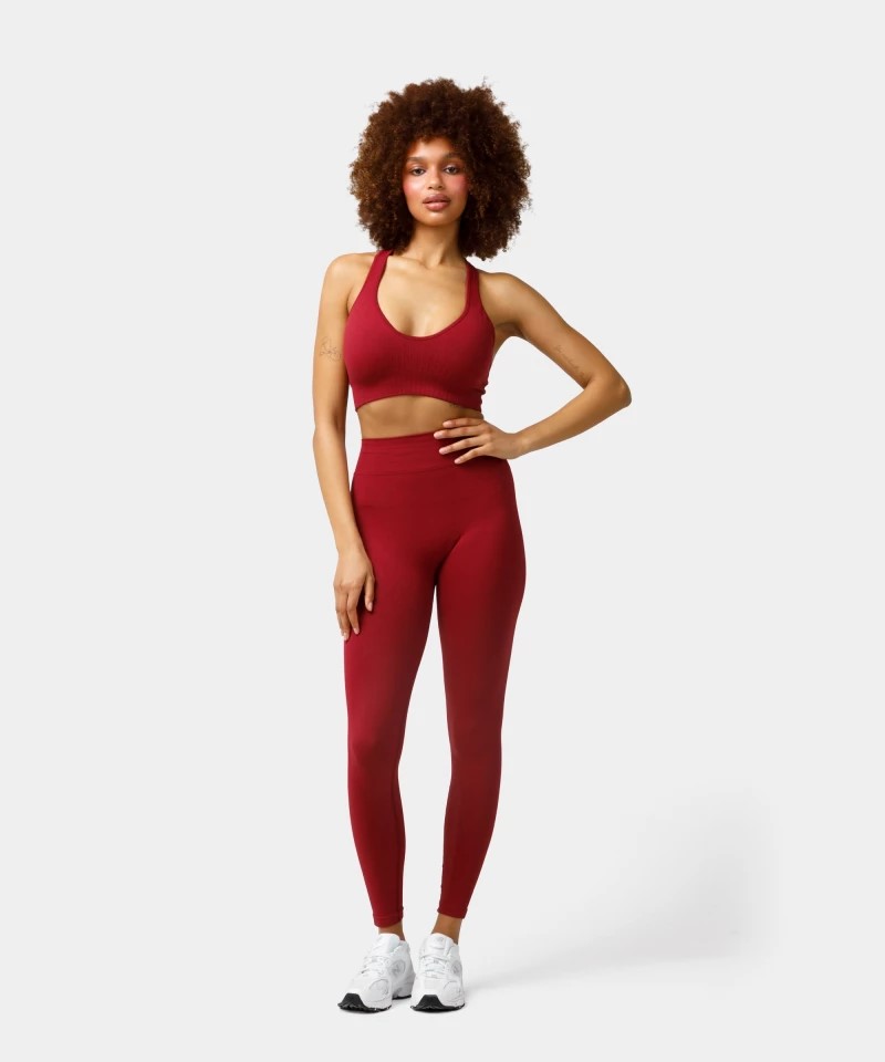 CARPATREE LEGGINSY BEZSZWOWE ELITE RUMBA RED