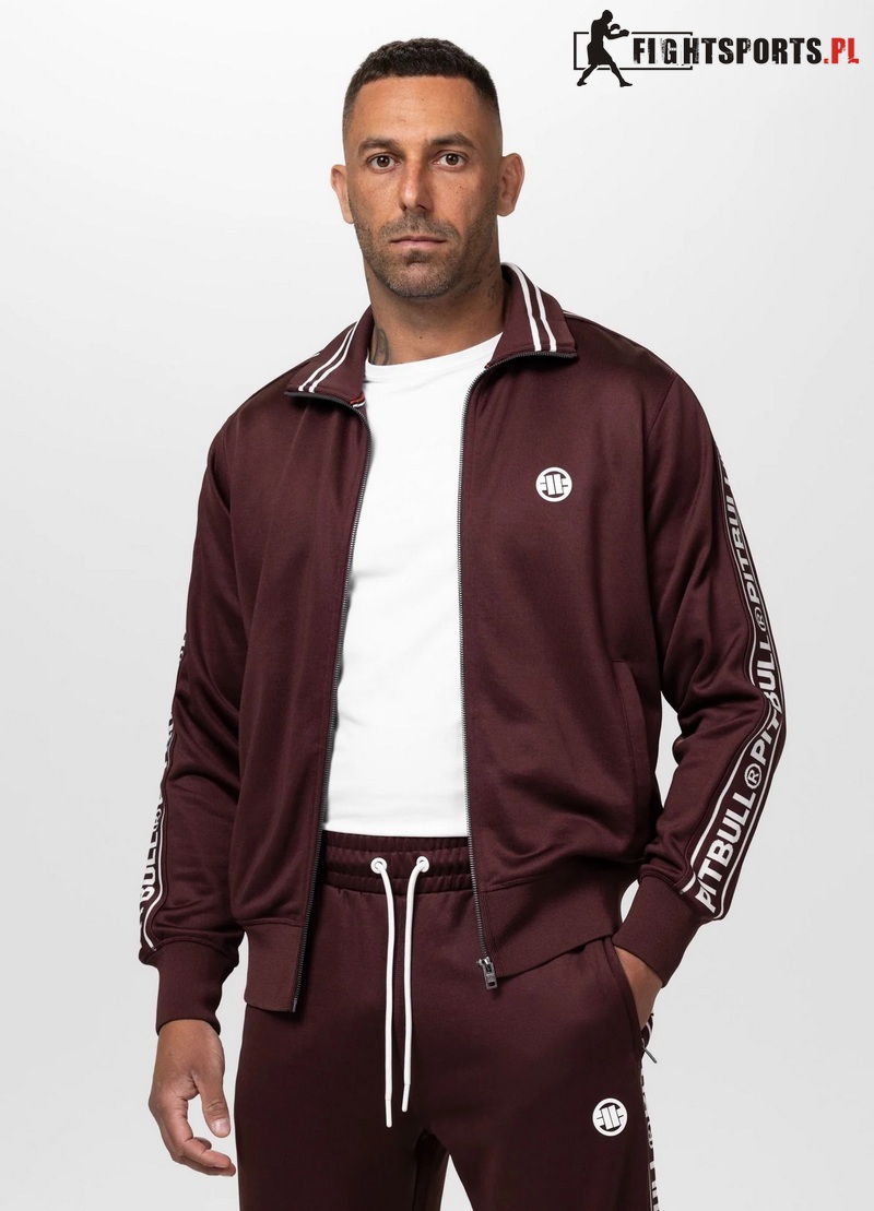 PIT BULL BLUZA ROZPINANA OLDSHOOL TAPE LOGO BURGUNDY