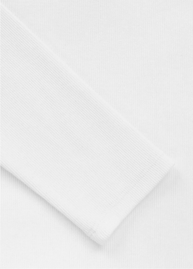 PIT BULL LONGSLEEVE RIB WHITE
