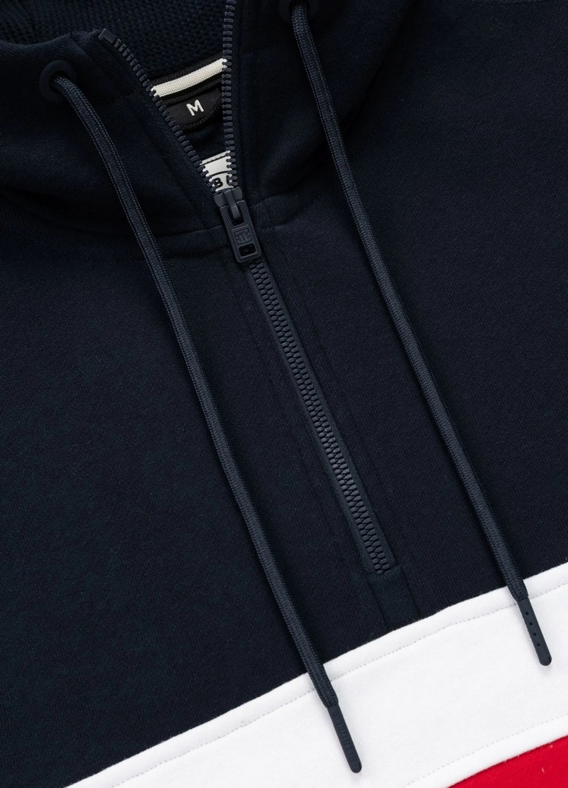 PIT BULL BLUZA Z KAPTUREM GIBSON DARK NAVY/RED