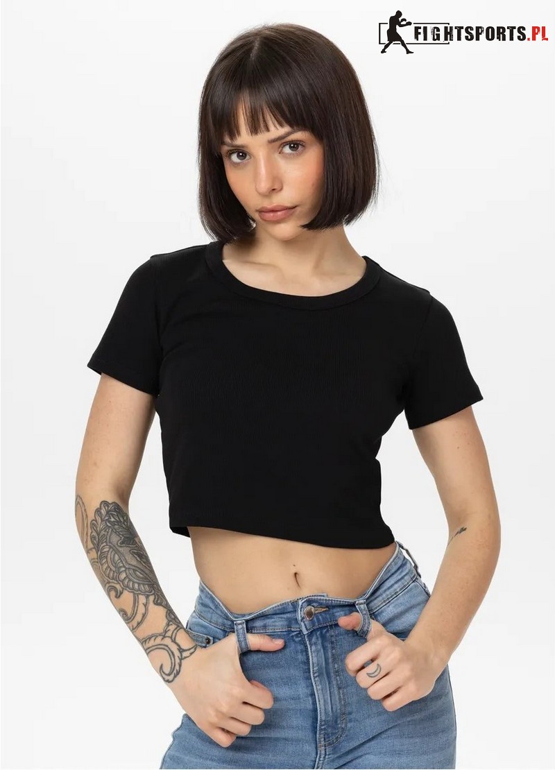 PIT BULL KOSZULKA CROPPED RIB BLACK