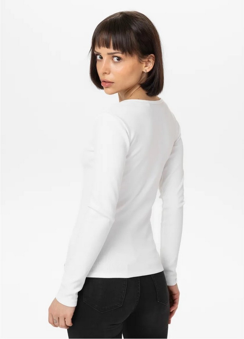 PIT BULL LONGSLEEVE RIB WHITE