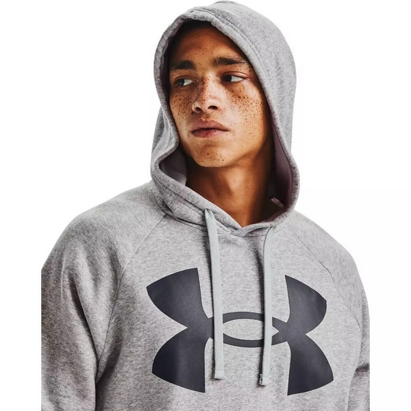 UNDER ARMOUR BLUZA RIVAL FLEECE BIG LOGO SZARA