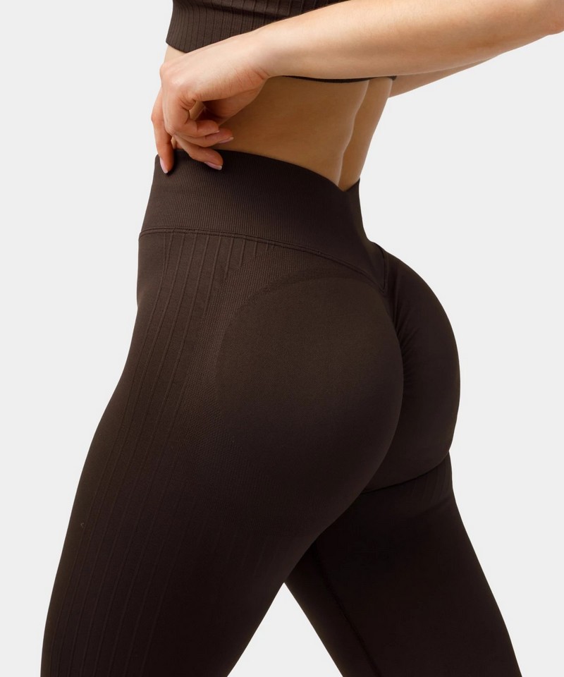CARPATREE LEGGINSY BEZSZWOWE ELITE COFFEE BLACK
