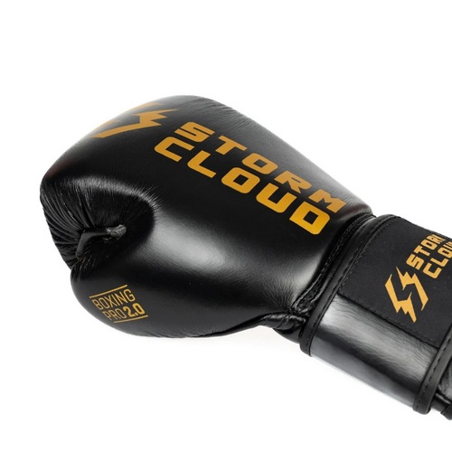 STORMCLOUD RĘKAWICE BOKSERSKIE BOXING PRO 2.0 CZARNE/ZŁOTE
