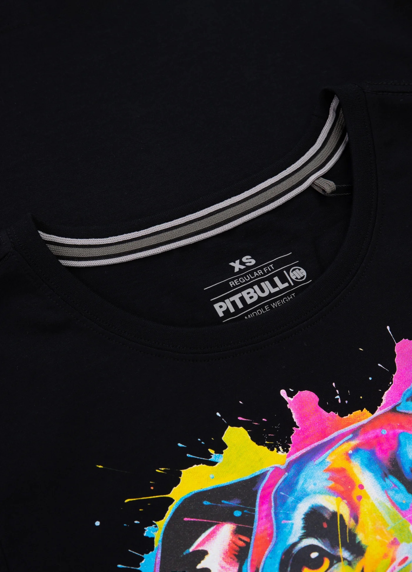 PIT BULL KOSZULKA DAMSKA WATERCOLOR CZARNA