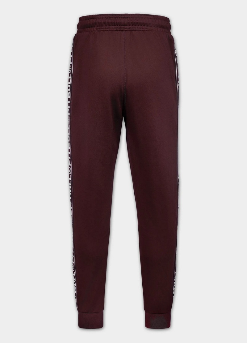 PIT BULL SPODNIE DRESOWE TAPE LOGO BURGUNDY
