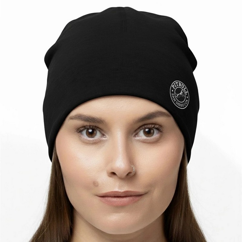 PIT BULL CZAPKA CIENKA SAN DIEGO CA BLACK