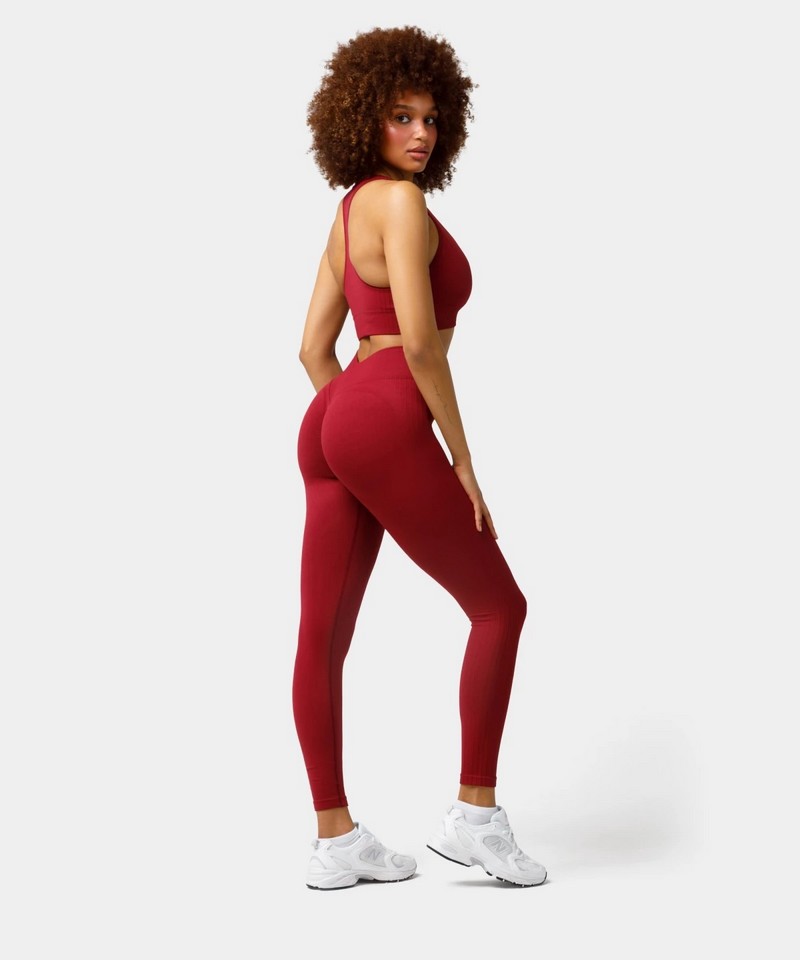 CARPATREE LEGGINSY BEZSZWOWE ELITE RUMBA RED
