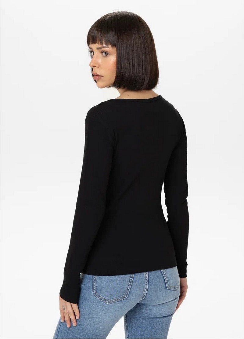 PIT BULL LONGSLEEVE RIB BLACK