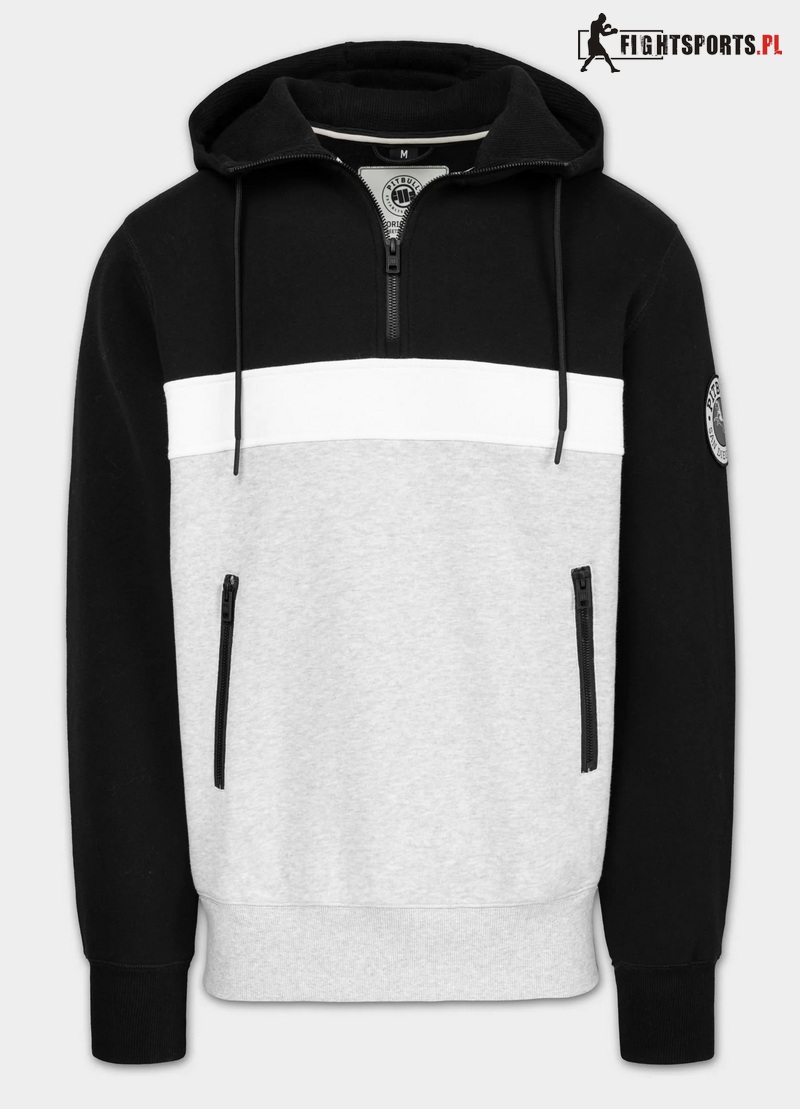 PIT BULL BLUZA Z KAPTUREM GIBSON BLACK/GREY MELANGE