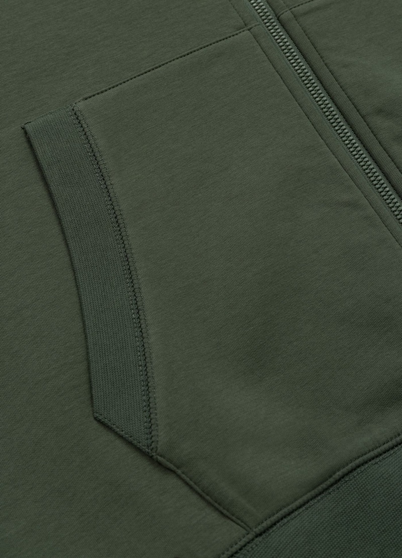 PIT BULL BLUZA ROZPINANA Z KAPTUREM SAMPSON OLD GREEN