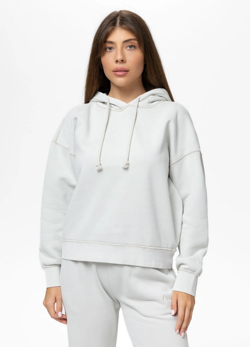 PIT BULL BLUZA WASHED LOVIA WHITE STONE