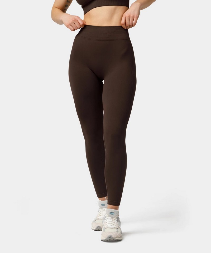 CARPATREE LEGGINSY BEZSZWOWE ELITE COFFEE BLACK