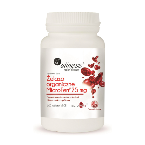 ALINESS ŻELAZO ORGANICZNE MICROFERR 25mg 100 kapsułek