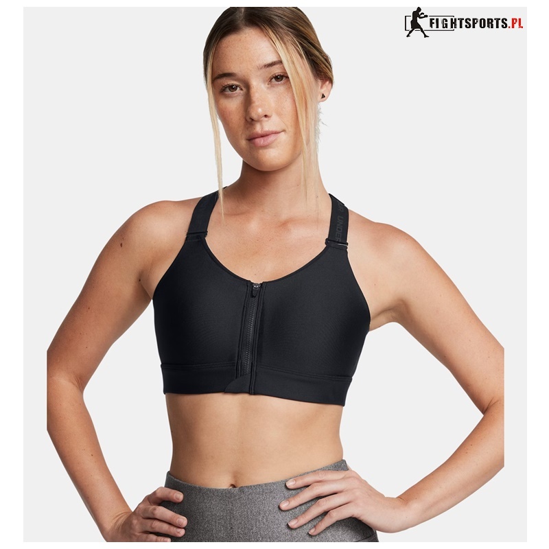 UNDER ARMOUR BIUSTONOSZ SPORTOWY Z WYSOKIM WSPARCIEM BLACK 002