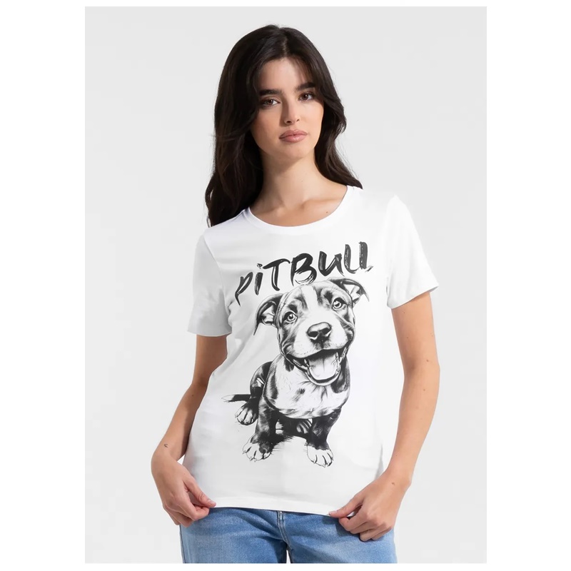 PIT BULL KOSZULKA DAMSKA PUPPY BIAŁA