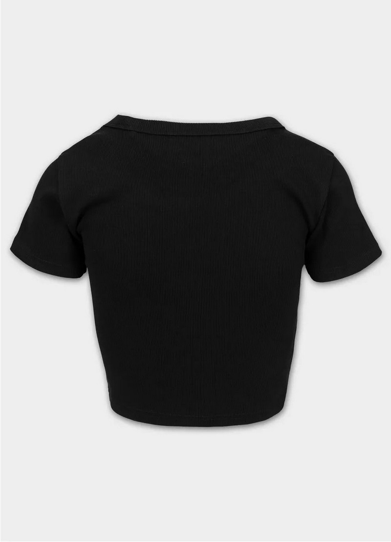 PIT BULL KOSZULKA CROPPED RIB BLACK