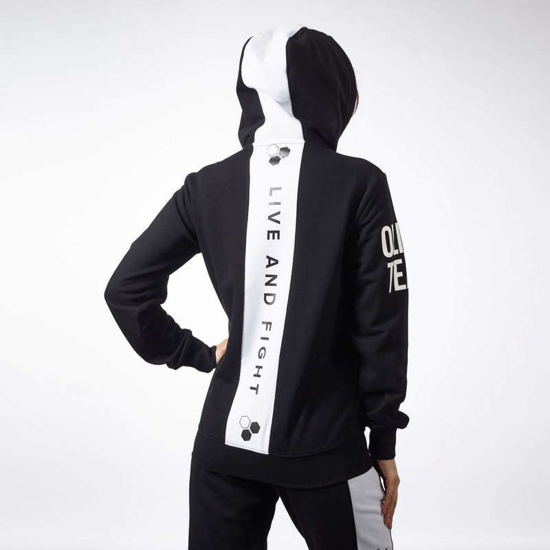 OLIMP BLUZA UNISEX HOODIE BLACK & WHITE