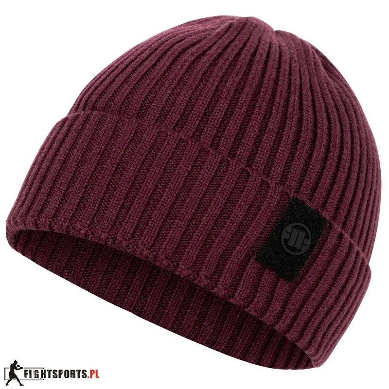 PIT BULL CZAPKA ZIMOWA VELCRO BURGUNDY