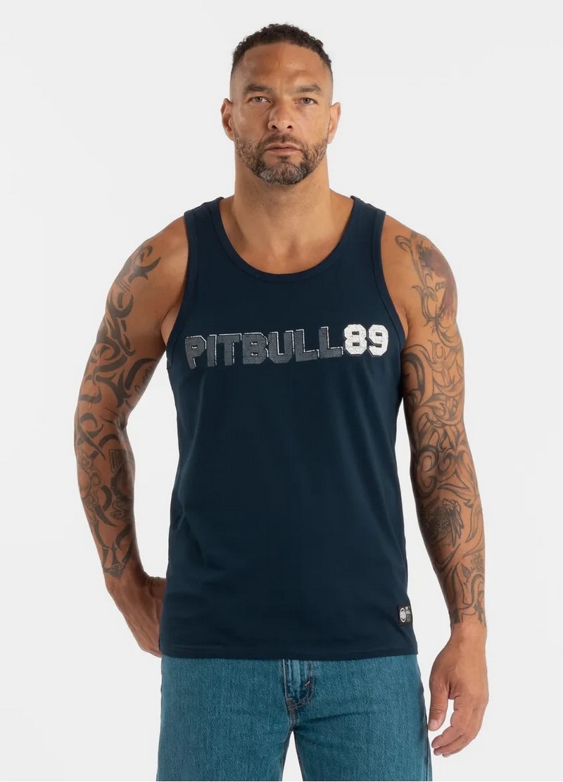 PIT BULL TANK TOP DOG 89 NAVY