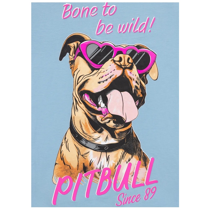 PIT BULL KOSZULKA DAMSKA SUNGLASSES DOG MINT