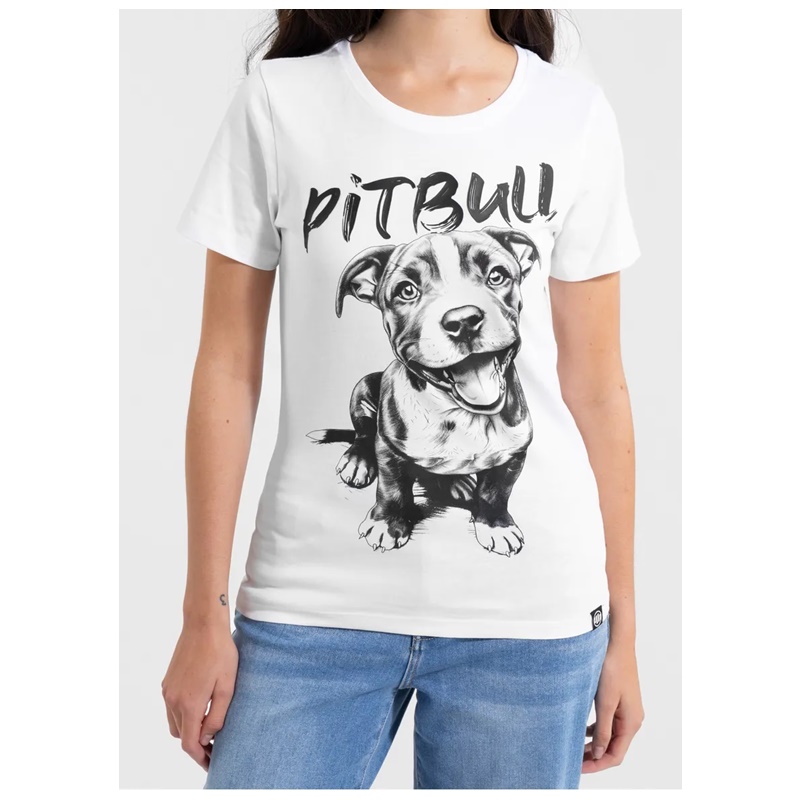 PIT BULL KOSZULKA DAMSKA PUPPY BIAŁA