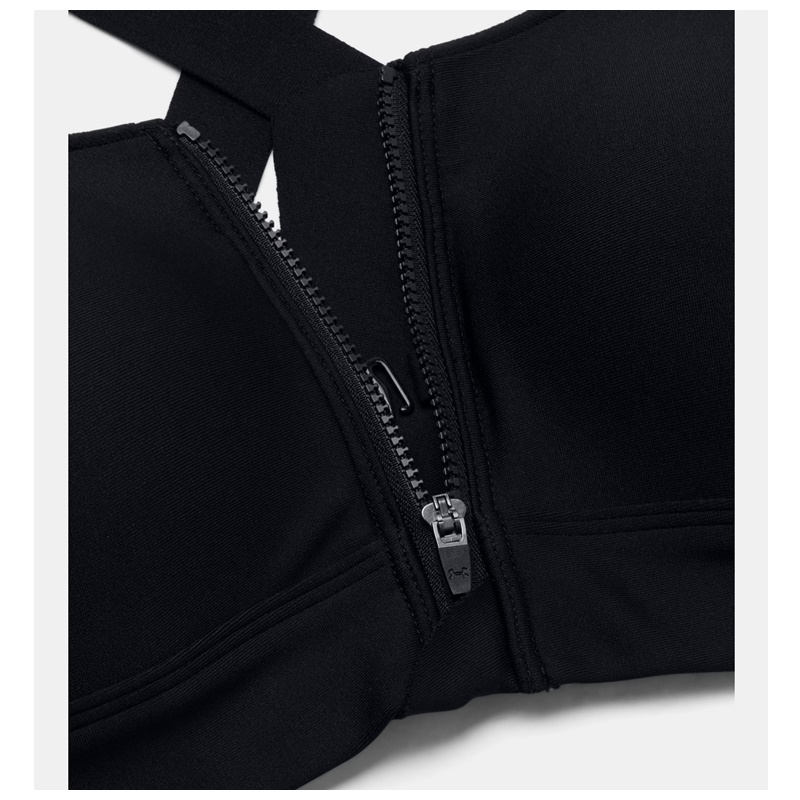 UNDER ARMOUR BIUSTONOSZ SPORTOWY Z WYSOKIM WSPARCIEM BLACK 002