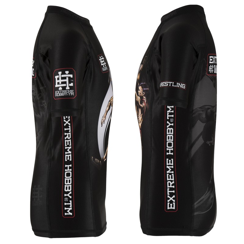 EXTREME HOBBY RASHGUARD KOSZULKA KIDS WRESTLING BLACK
