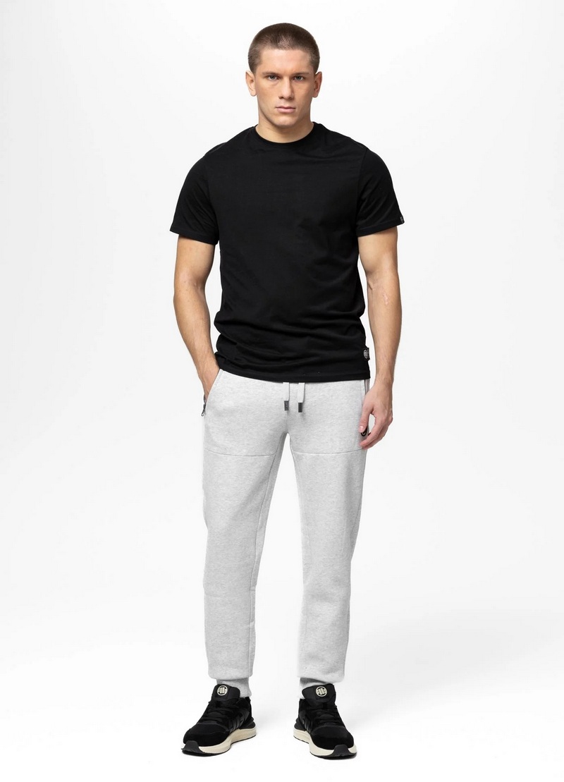 PIT BULL SPODNIE DRESOWE SMALL LOGO HD GREY MELENGE