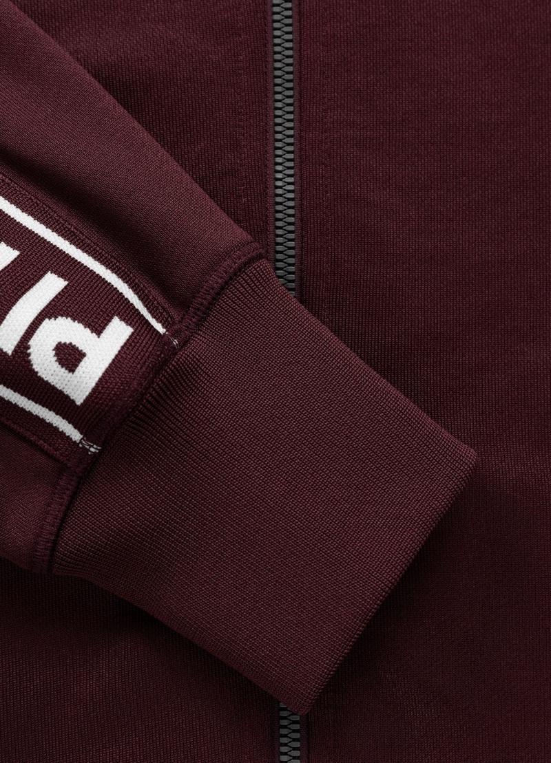 PIT BULL BLUZA ROZPINANA OLDSHOOL TAPE LOGO BURGUNDY