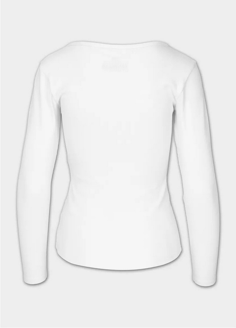 PIT BULL LONGSLEEVE RIB WHITE
