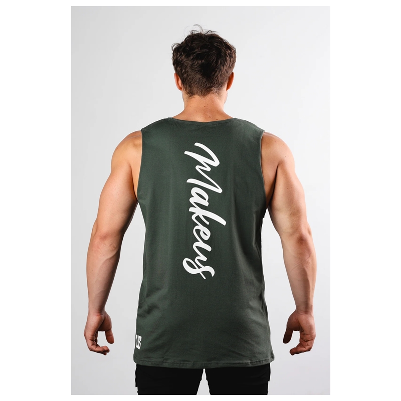 MAKE US STRONG TANK TOP FRENSO KHAKI