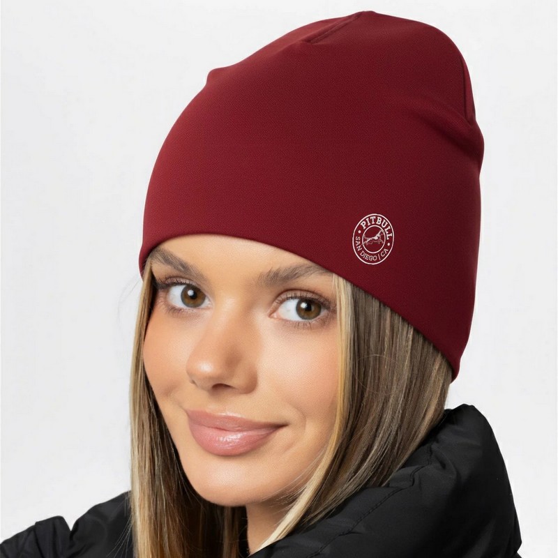 PIT BULL CZAPKA CIENKA SAN DIEGO CA BURGUNDY