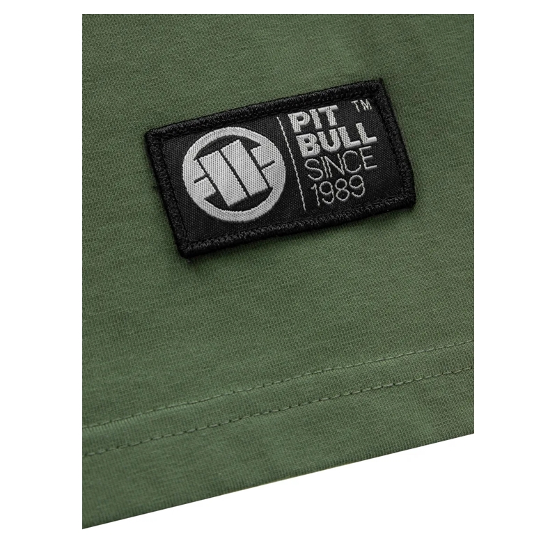 PIT BULL KOSZULKA NO LOGO SLIM FIT OLIVE