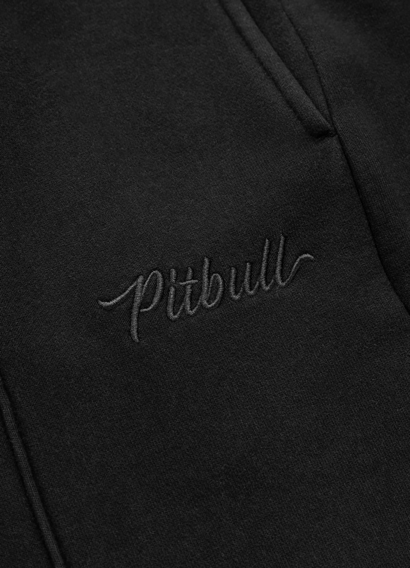 PIT BULL SPODNIE DRESOWE LOVIA WIDE LEG WASHED DARK GRAPHITE