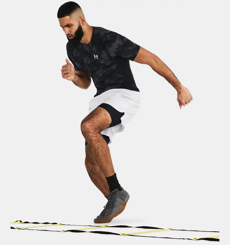 UNDER ARMOUR KOSZULKA HeatGear COMPRESSION PRINTED CAMO BLACK