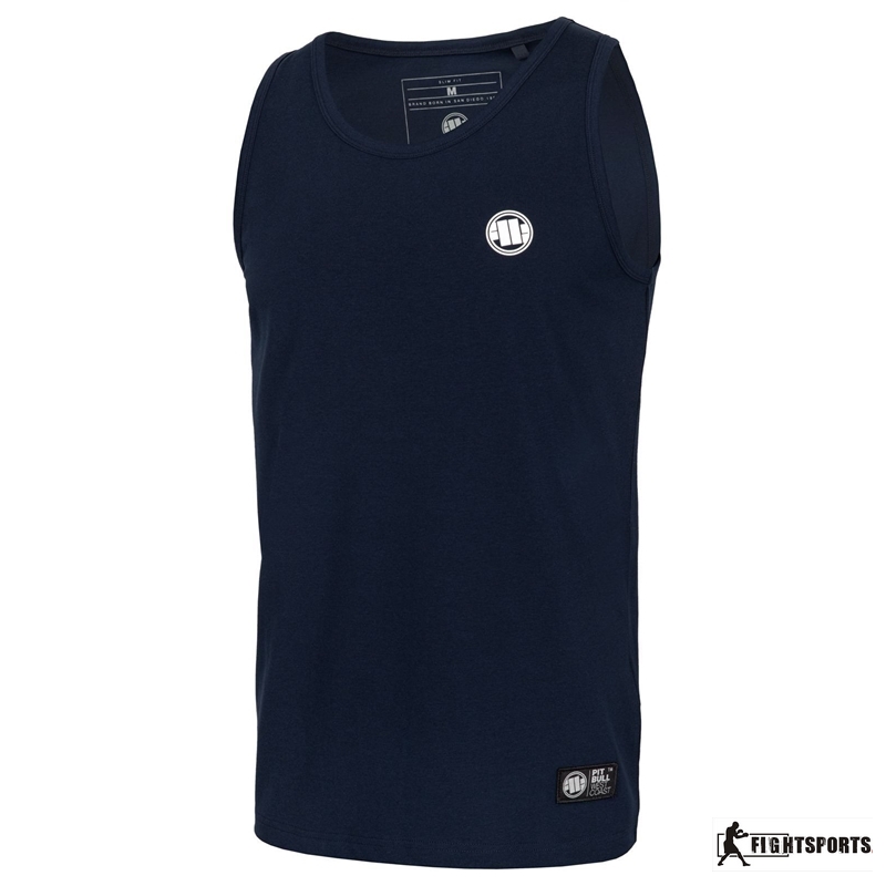 PIT BULL TANK TOP SMALL LOGO NAVY