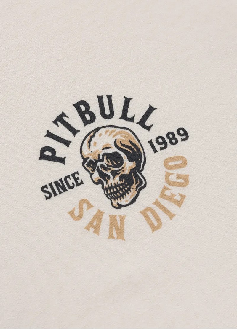 PIT BULL KOSZULKA SKULL LOGO WHITE