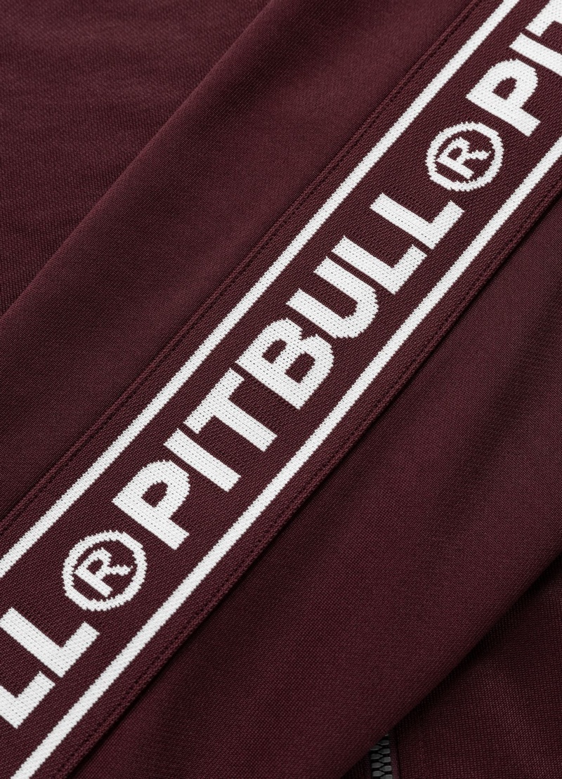 PIT BULL BLUZA ROZPINANA OLDSHOOL TAPE LOGO BURGUNDY