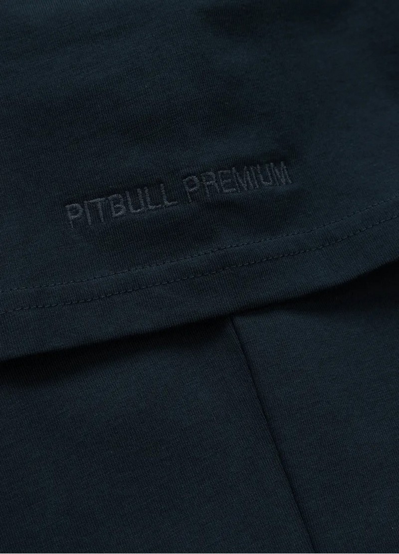 PIT BULL KOSZULKA NO LOGO SLIM FIT NAVY